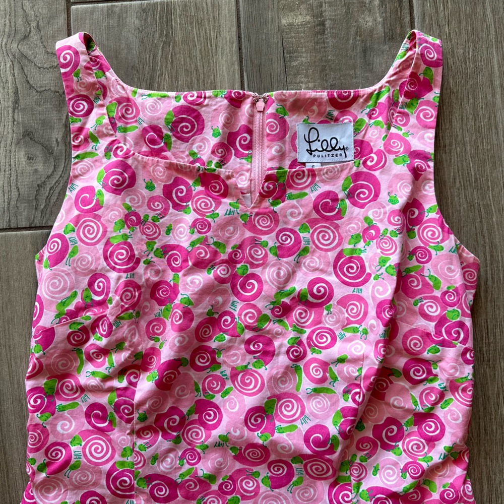 Lilly Pulitzer Womens Iced Pink Rolls Royce Snail Sleeveless Dress Size 6